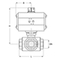 3-Way ball valve Type: 7760ED Stainless steel Pneumatic operated Double acting Internal thread (BSPP) 1000 PSI WOG